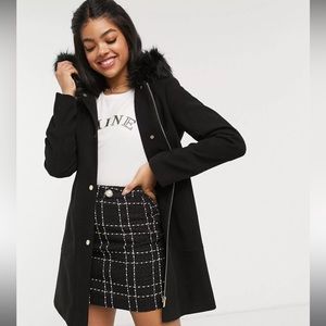 Oasis Black/Gold Hooded Parka in XL